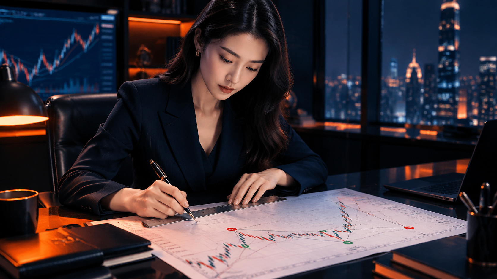 在灯下提前画好完整的进出场路径