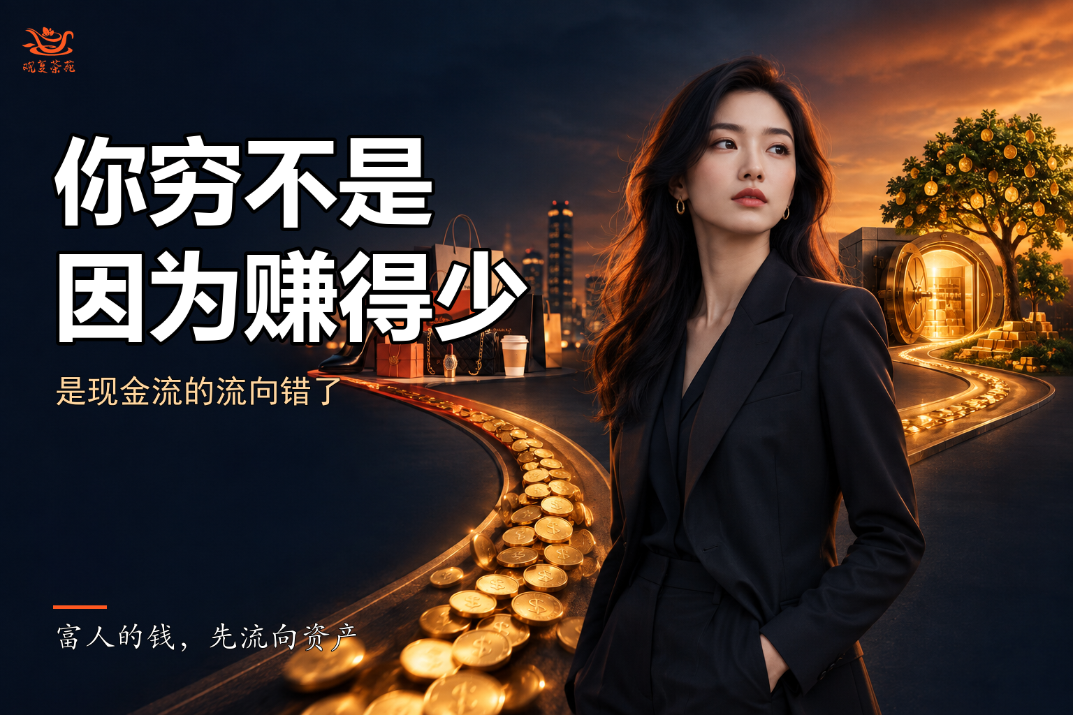 你穷不是因为赚得少，是现金流方向错了
